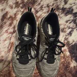Skechers Black and Gray Athletic Shoes